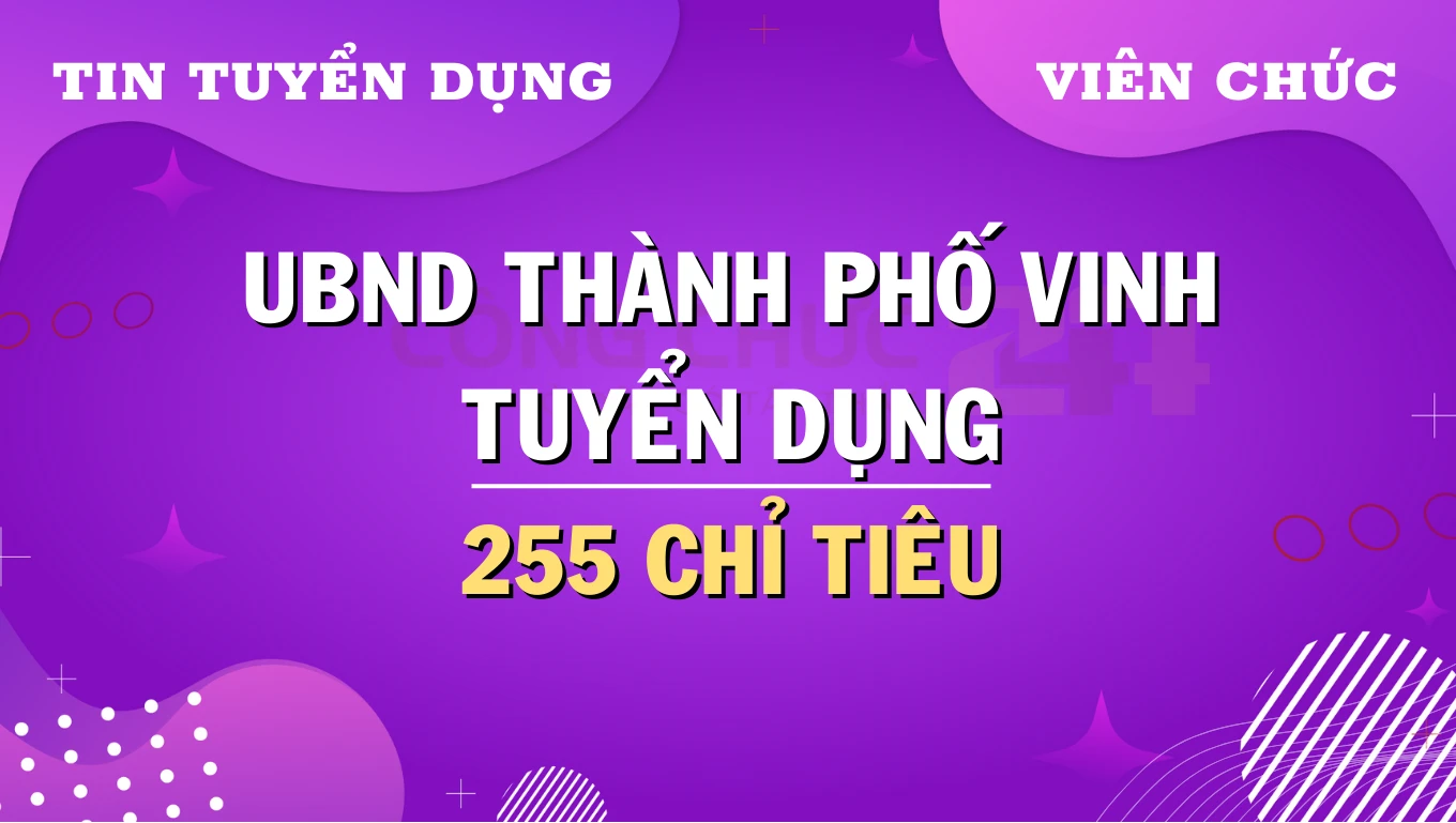 Thumbnail UBND thành phố Vinh, Nghệ An xét tuyển hàng trăm chỉ tiêu viên chức giáo viên